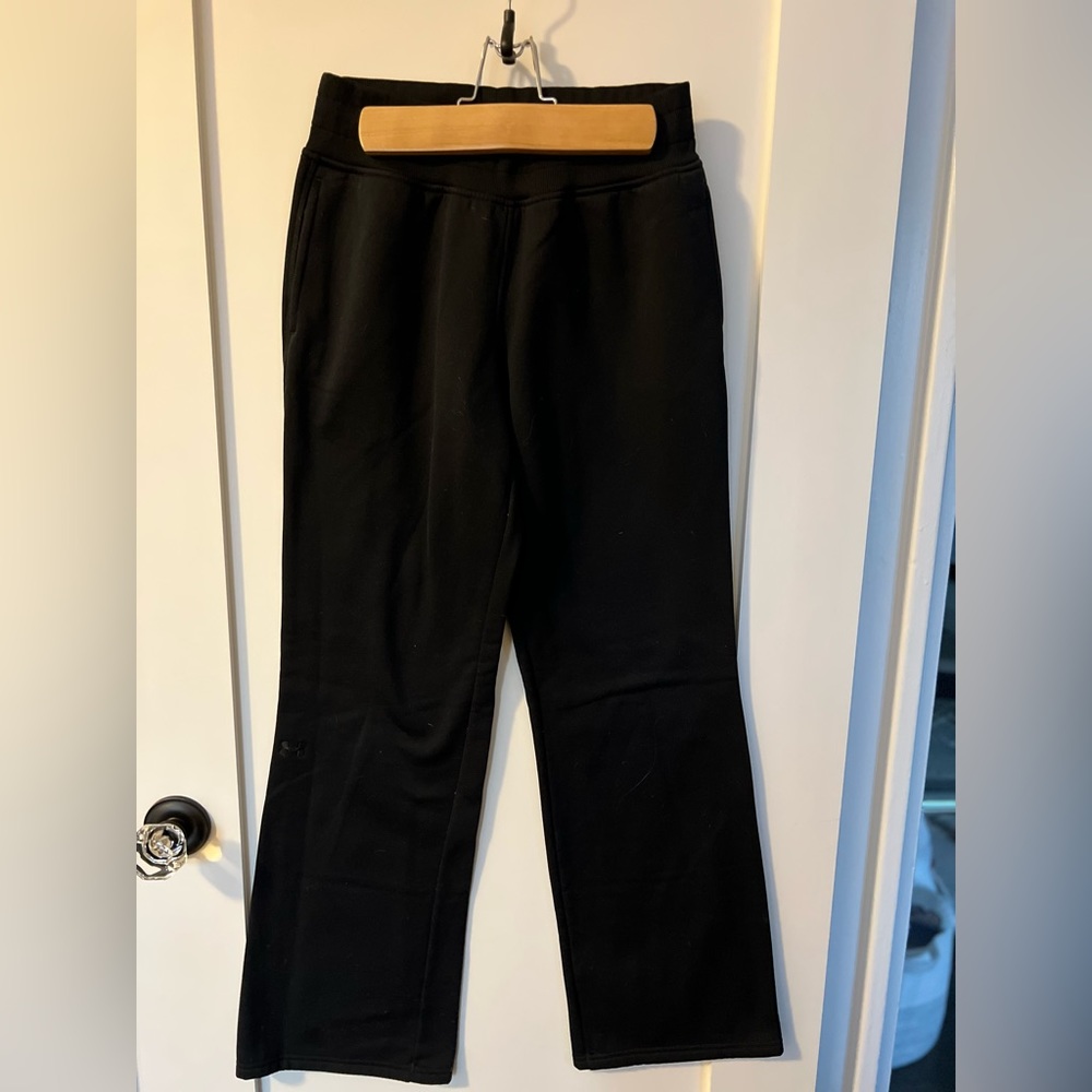 Under Armour black fleece pants. Size S.